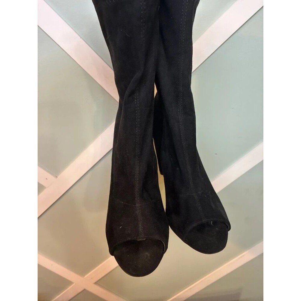 Women’s black peep toe booties size 8.5